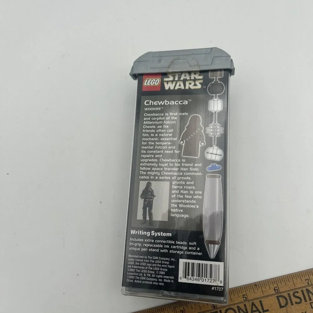 Vintage NOS LEGO Star Wars Chewbacca‎ Writing System Connect & Build Pen